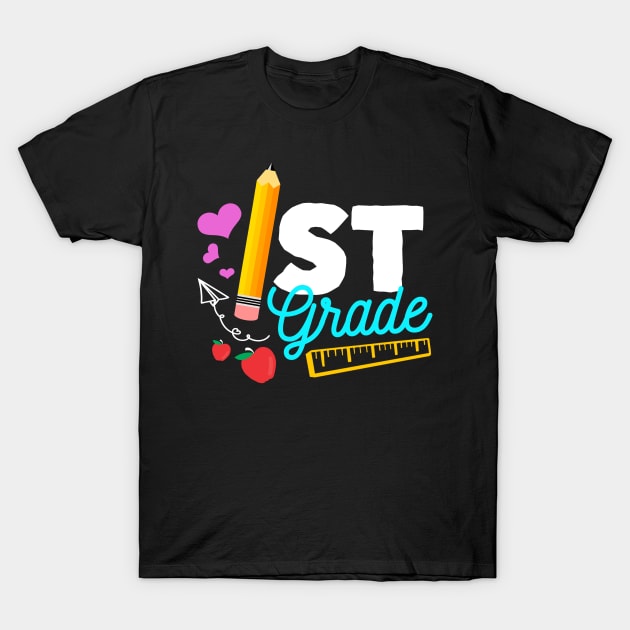 1st Grade School T-Shirt by Cooldruck